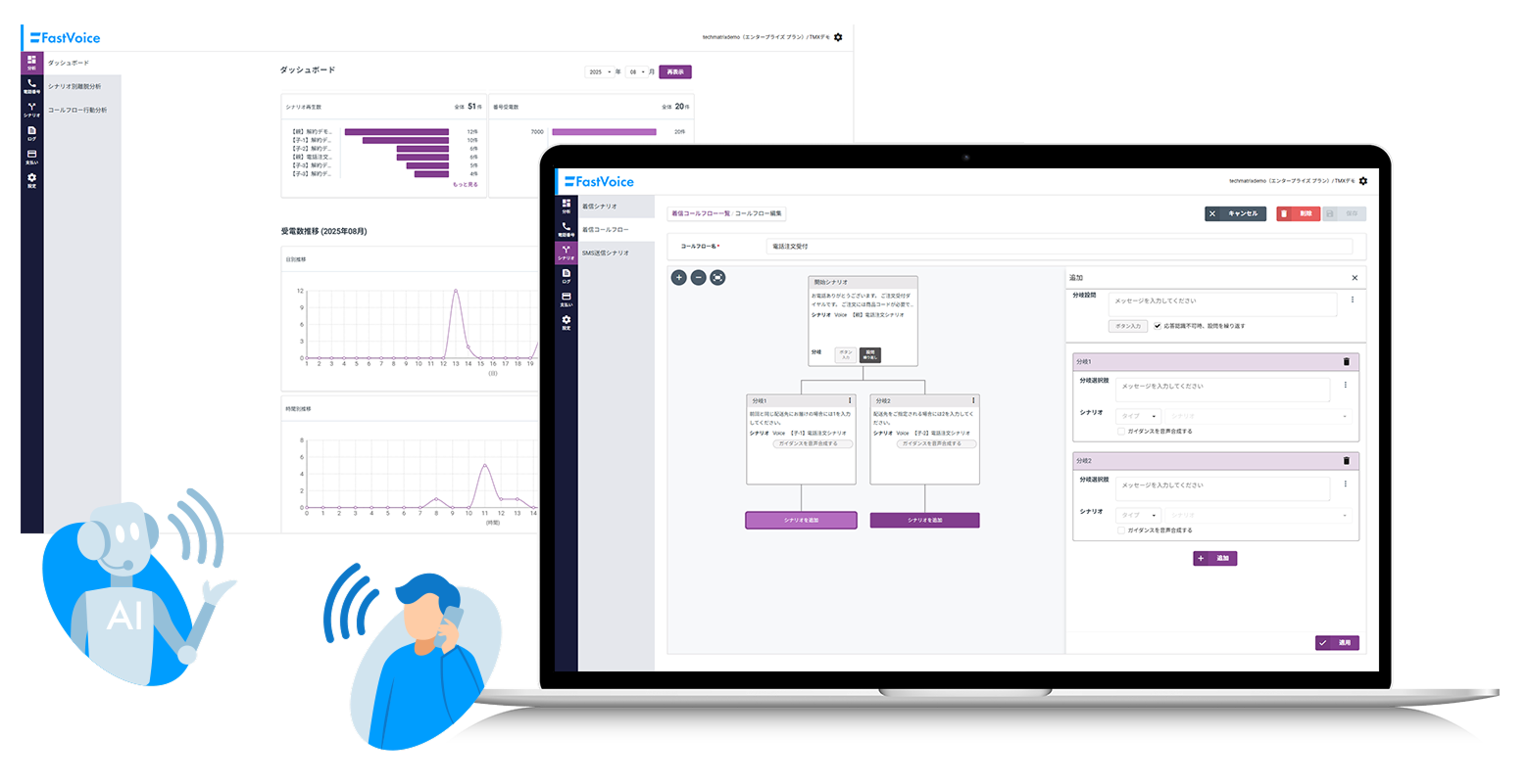 FastVoiceのモックアップ